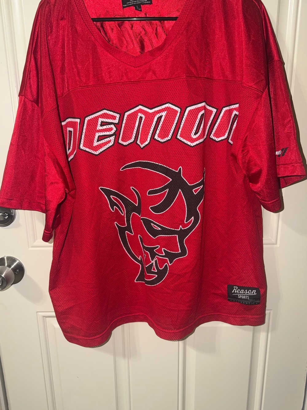 Reason Sports Red 'Demon' Mesh Short-Sleeve Men's Jersey